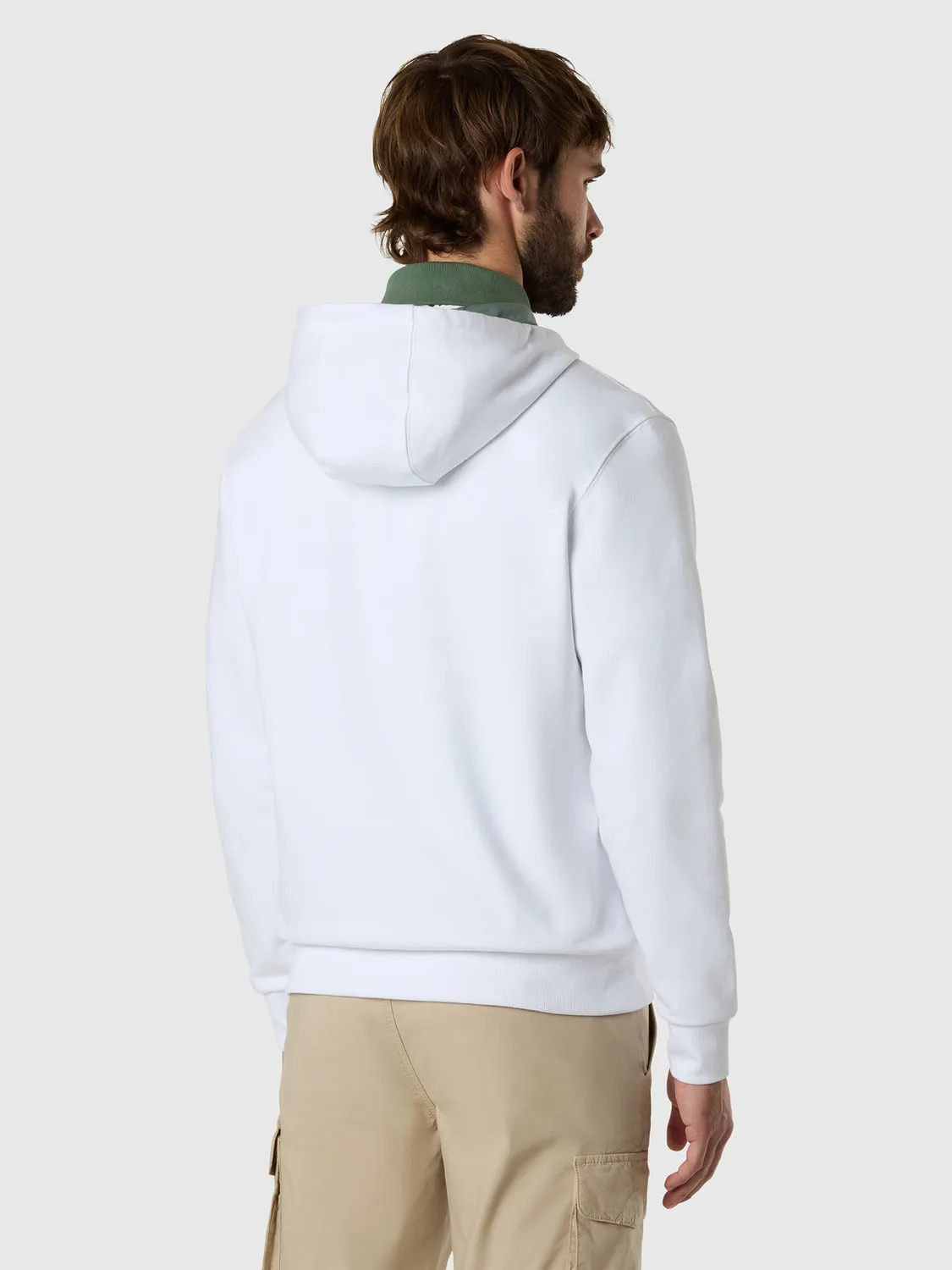 North Sails sweat zippé capuche logo contrasté