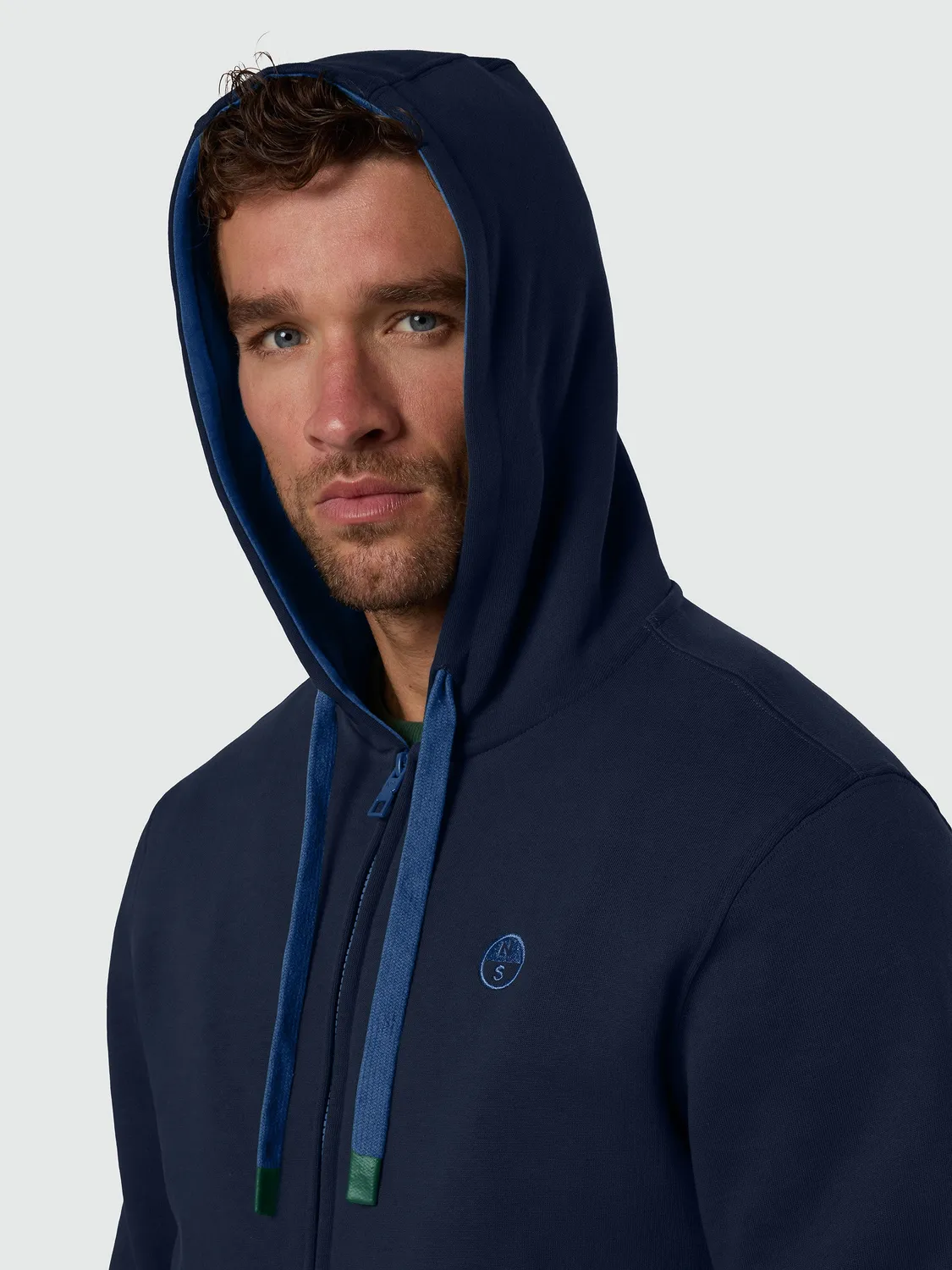 North Sails full-zip sweat zippé capuche forest night