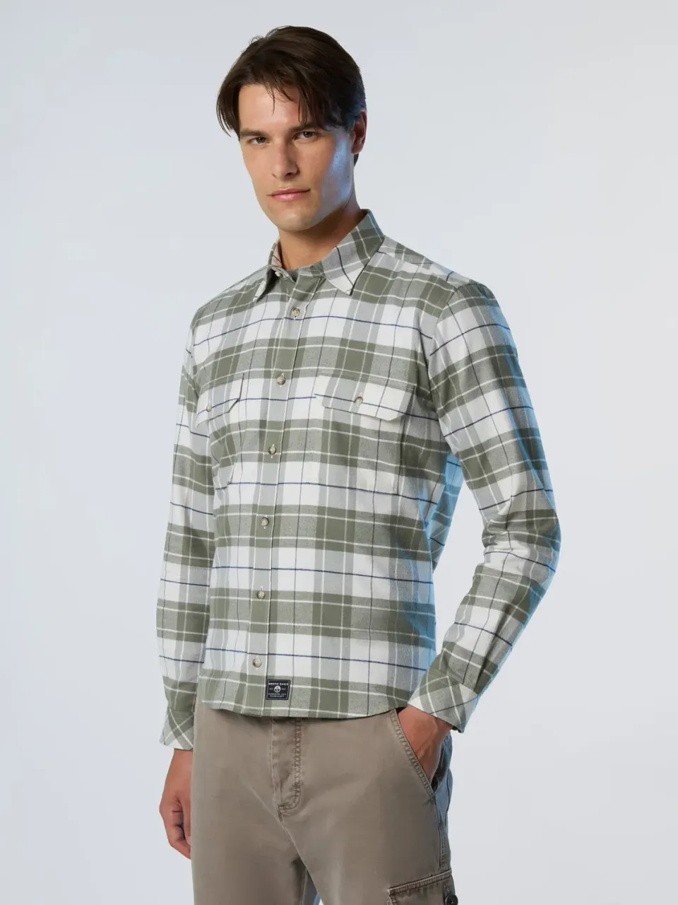 North Sails chemise flanelle à carreaux coton homme