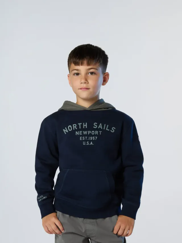 North Sails Newport hoodie coton bio imprimé