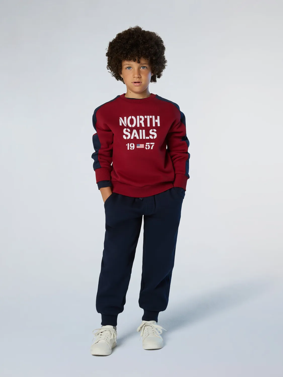 North Sails sweat flock imprimé coton bio