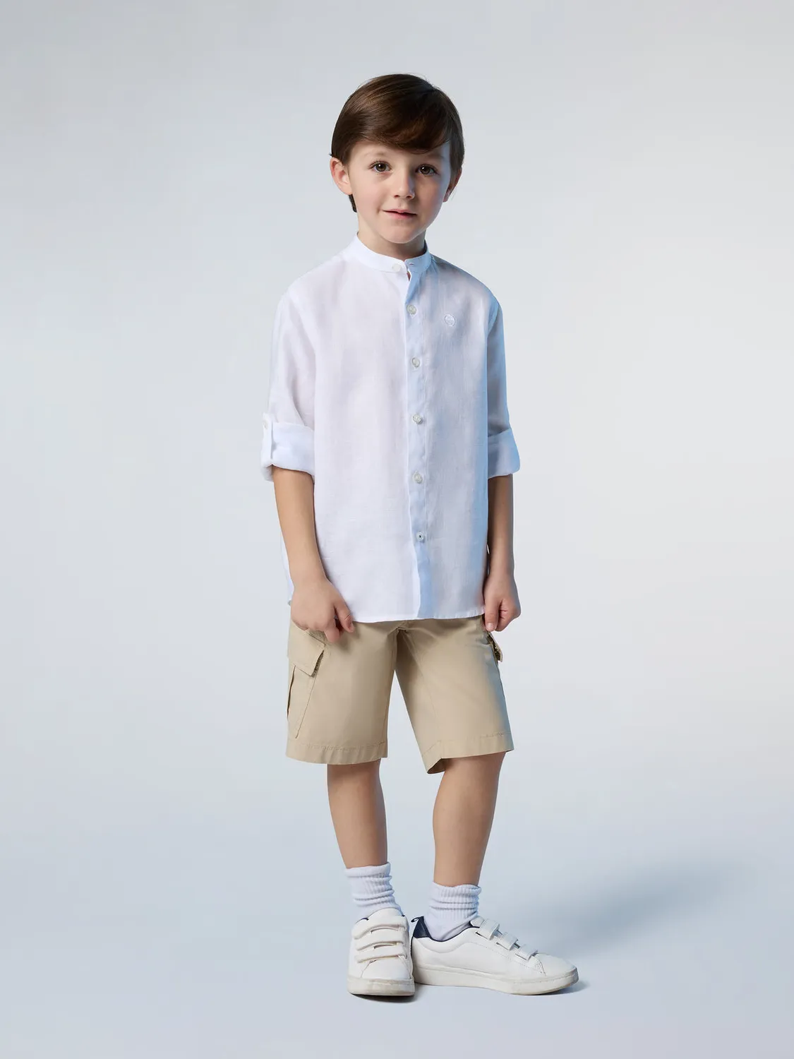 North Sails chemise enfant col mandarin lin européen