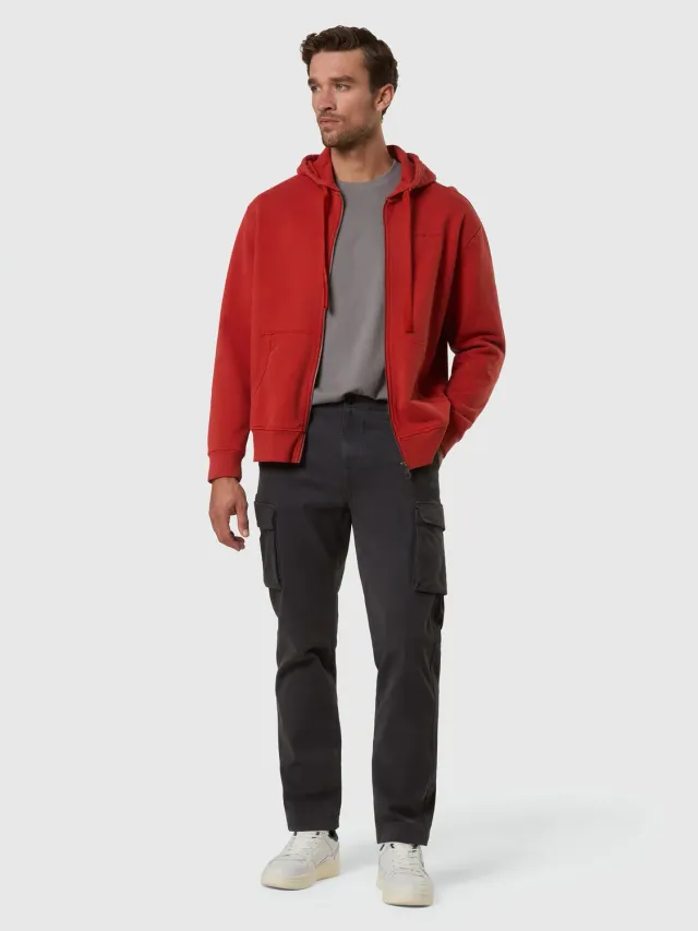 North Sails hoodie délavé capuche rouille coton