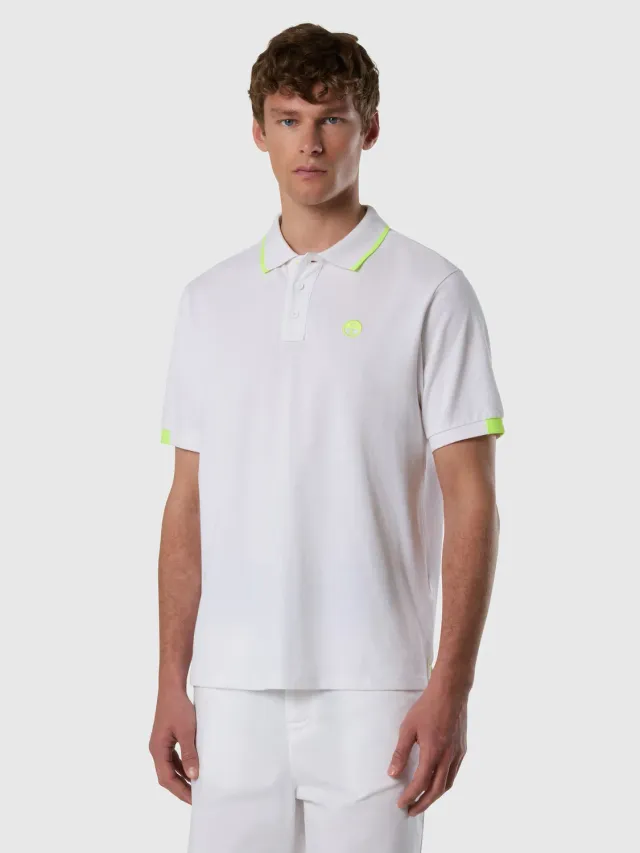 North Sails polo piqué coton bio accents néon homme