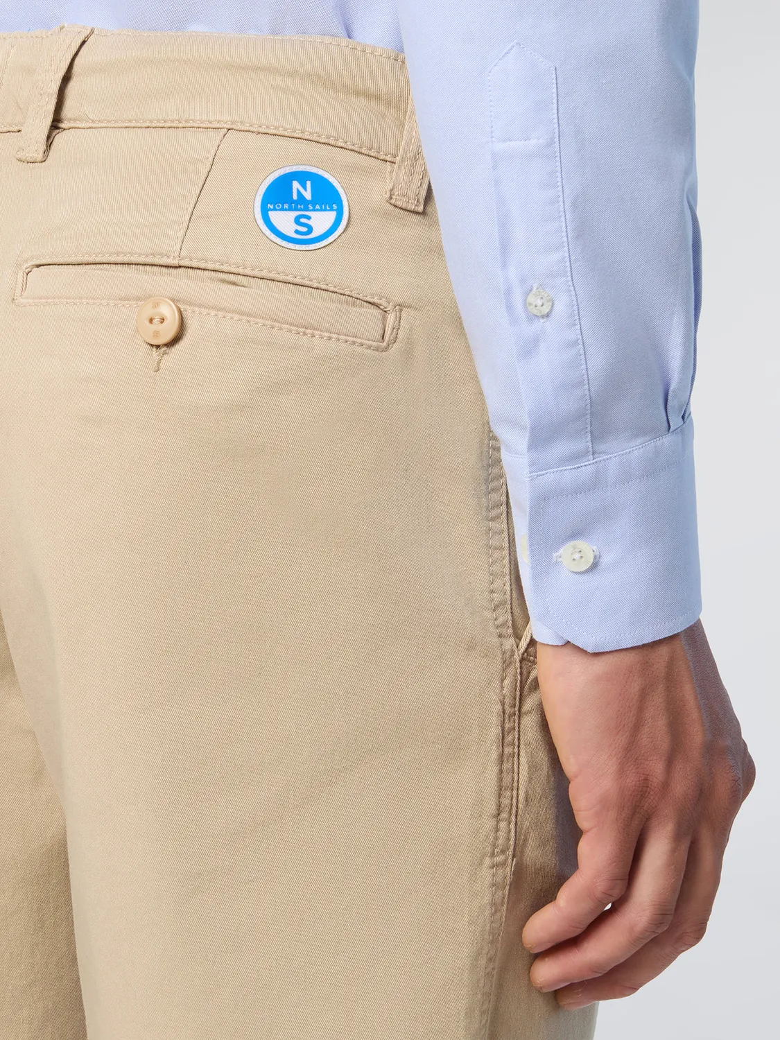 North Sails short chino gabardine coton poche passepoilée