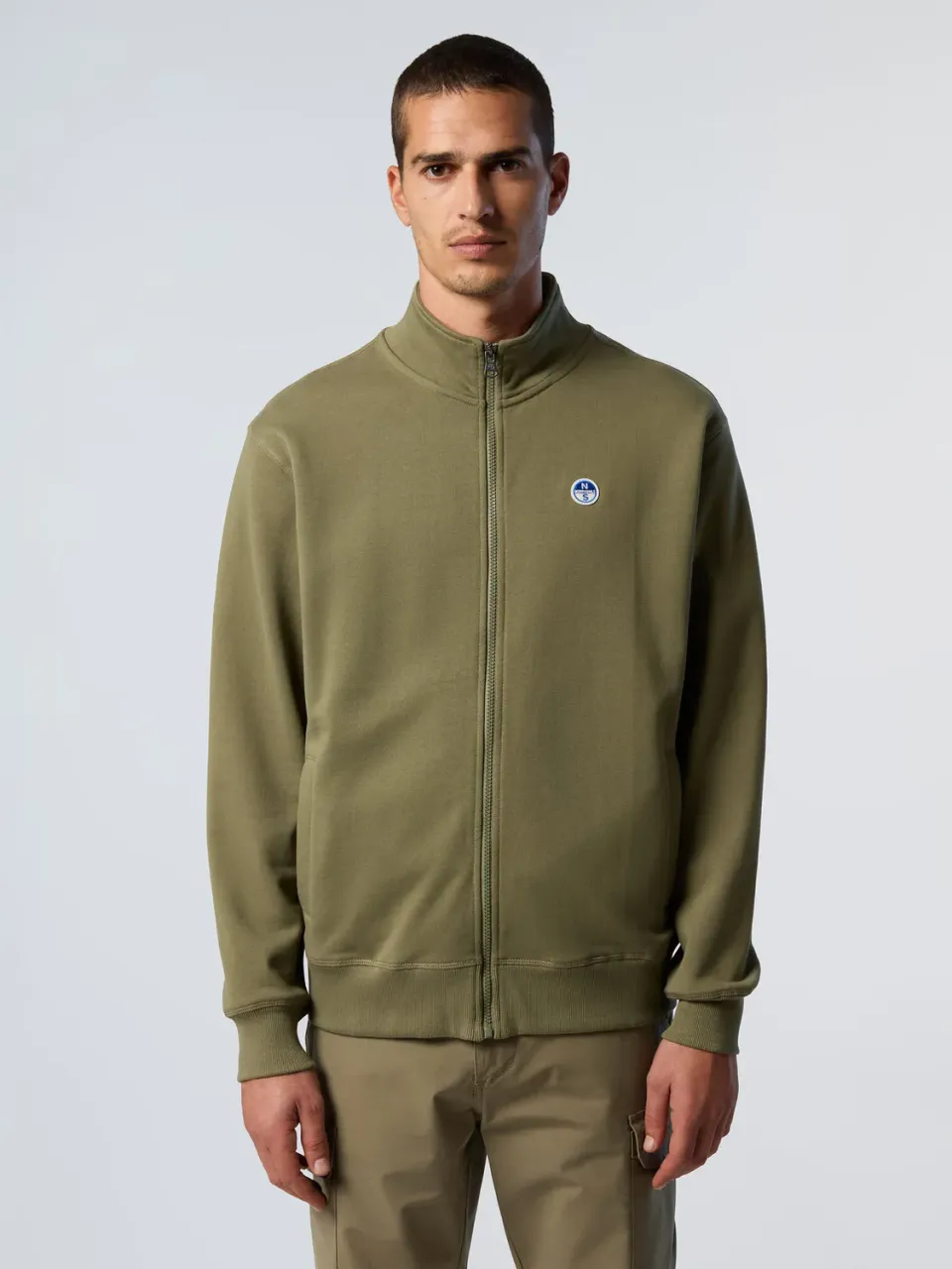 North Sails sweat zippé patch logo coton bio