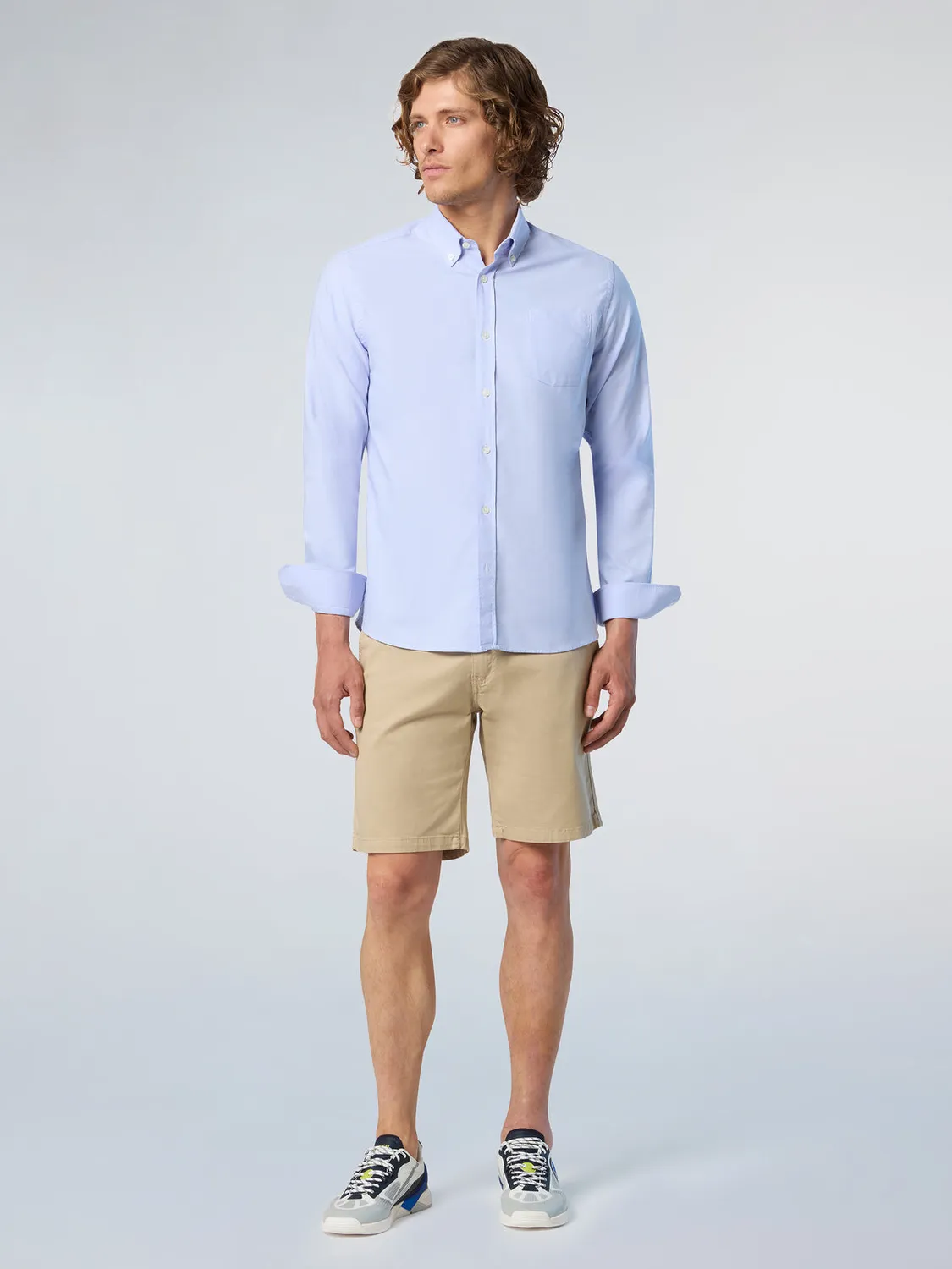 North Sails short chino gabardine coton poche passepoilée
