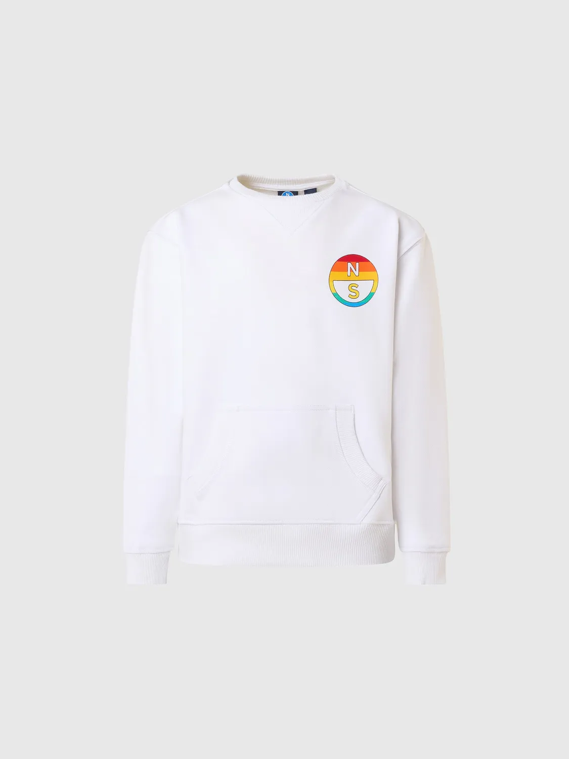 North Sails Rainbow sweat enfant blanc coton bio