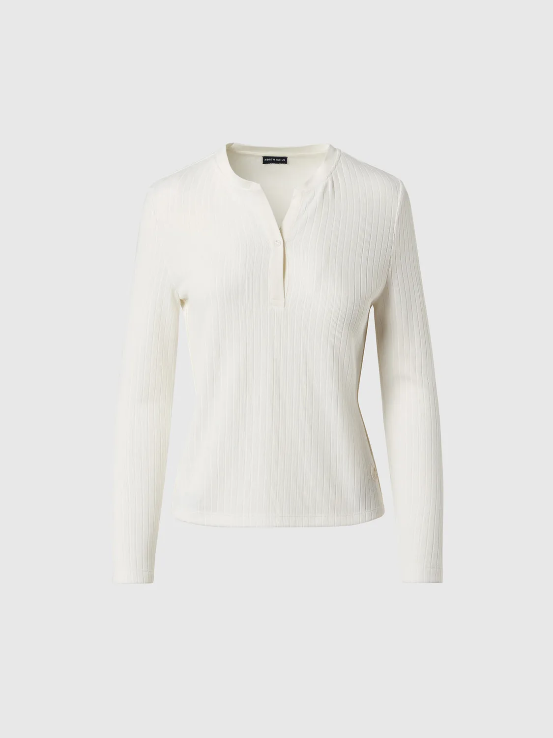 North Sails Ribbed Jersey Henley haut côtelé viscose