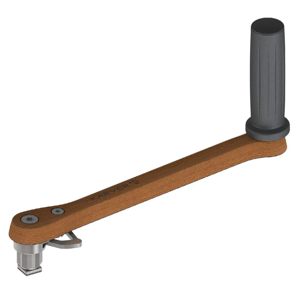 Karver KWH KWH25 manivelle winch carbone 25 cm bois