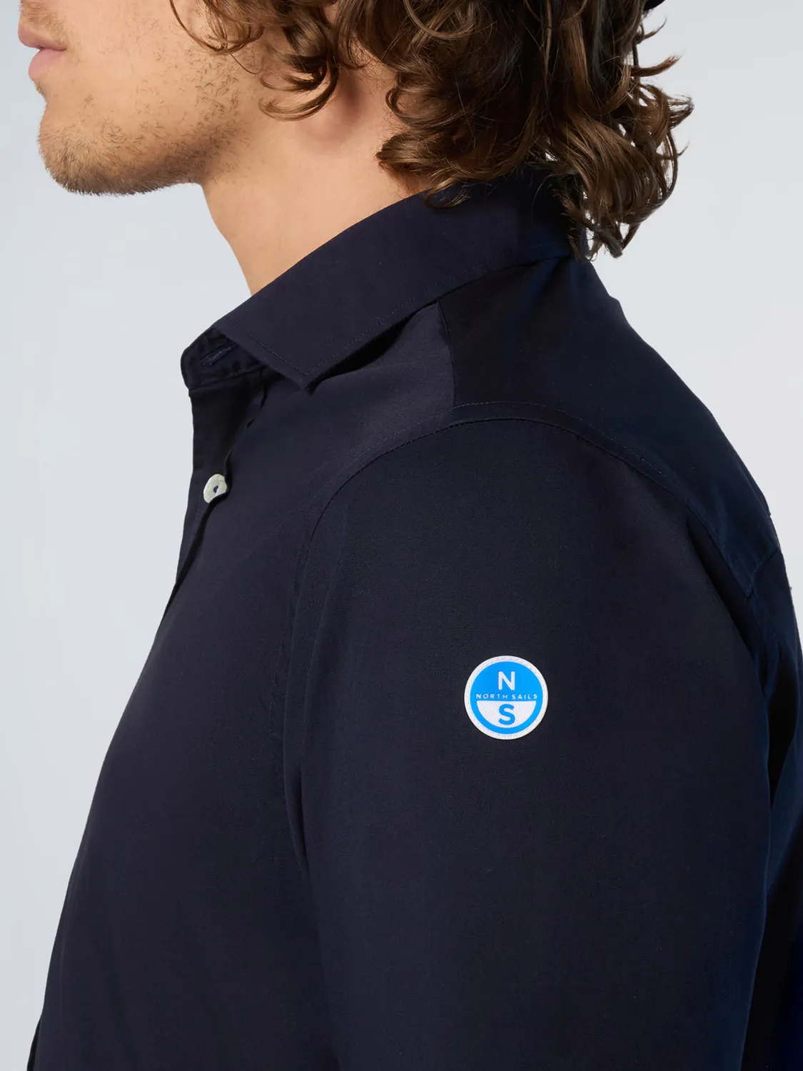 North Sails chemise popeline boutons logo