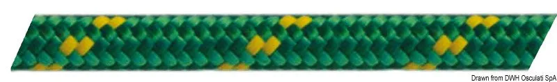 Osculati écoute double tresse jaune 10 mm 150 m