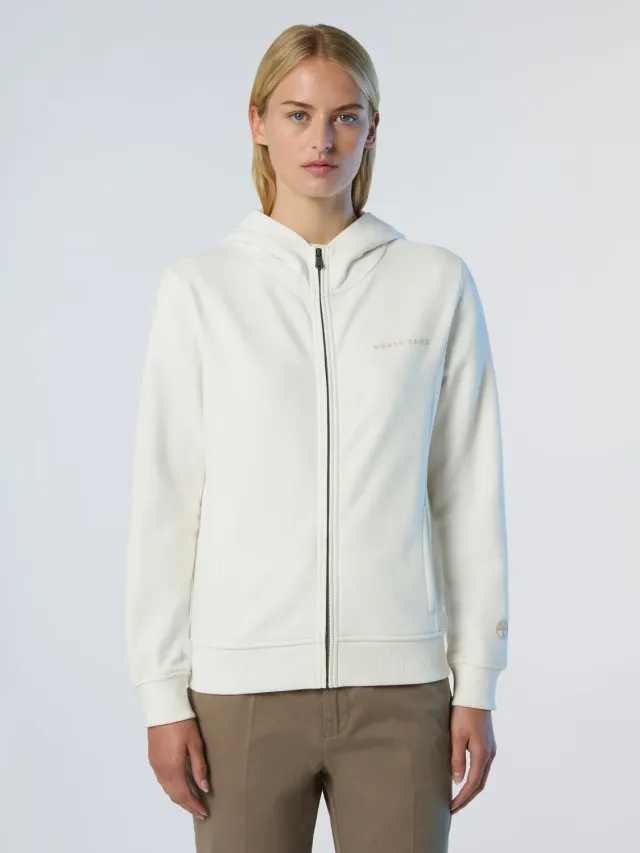 North Sails Full-zip hoodie with tonal logo sweat zippé