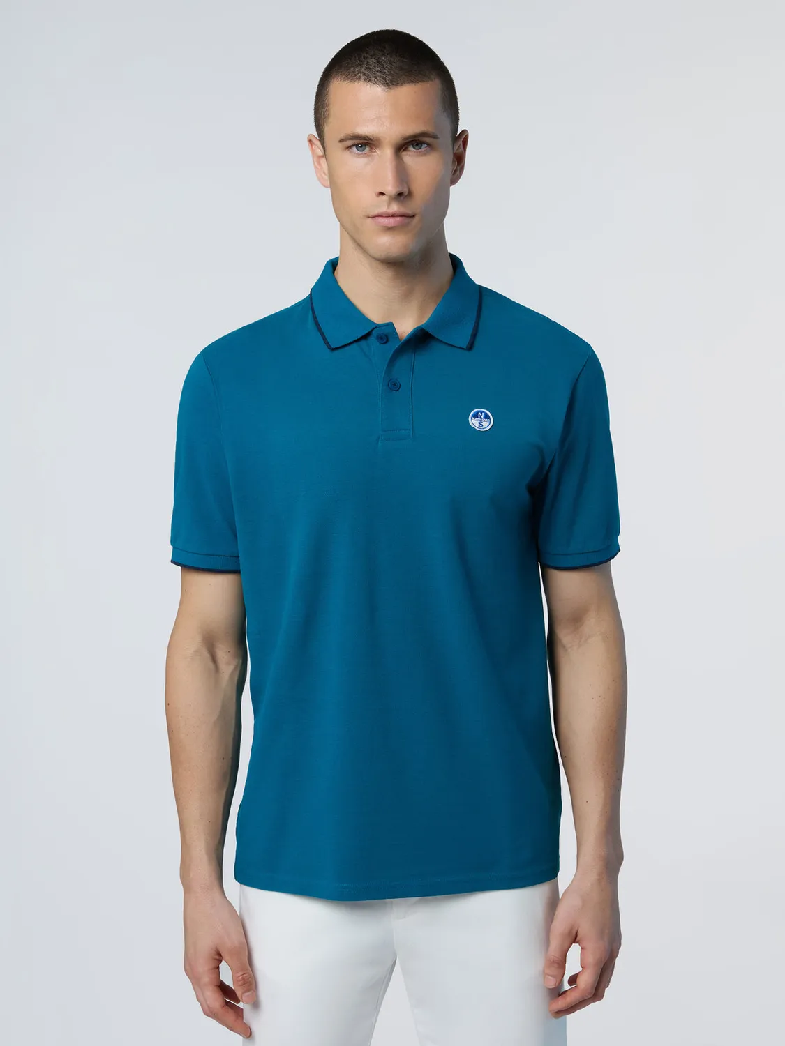 North Sails polo col lettré coton bio piqué
