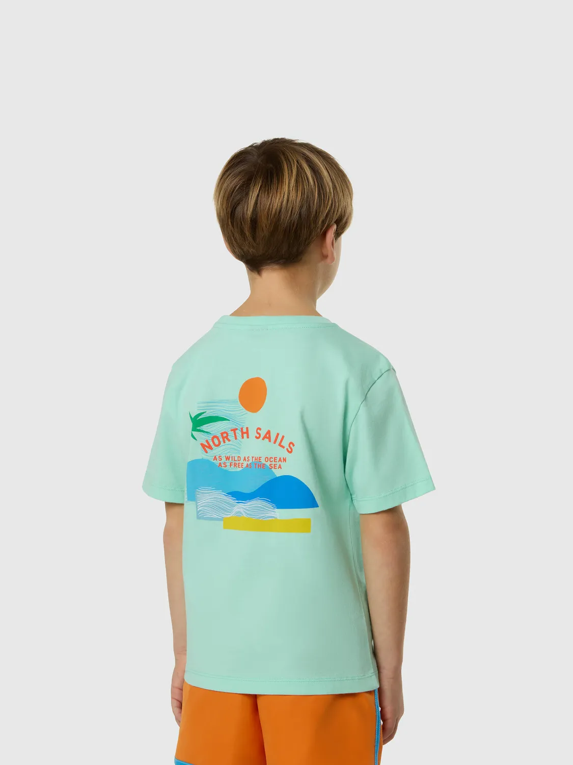 North Sails T-shirt imprimé océan coton bio