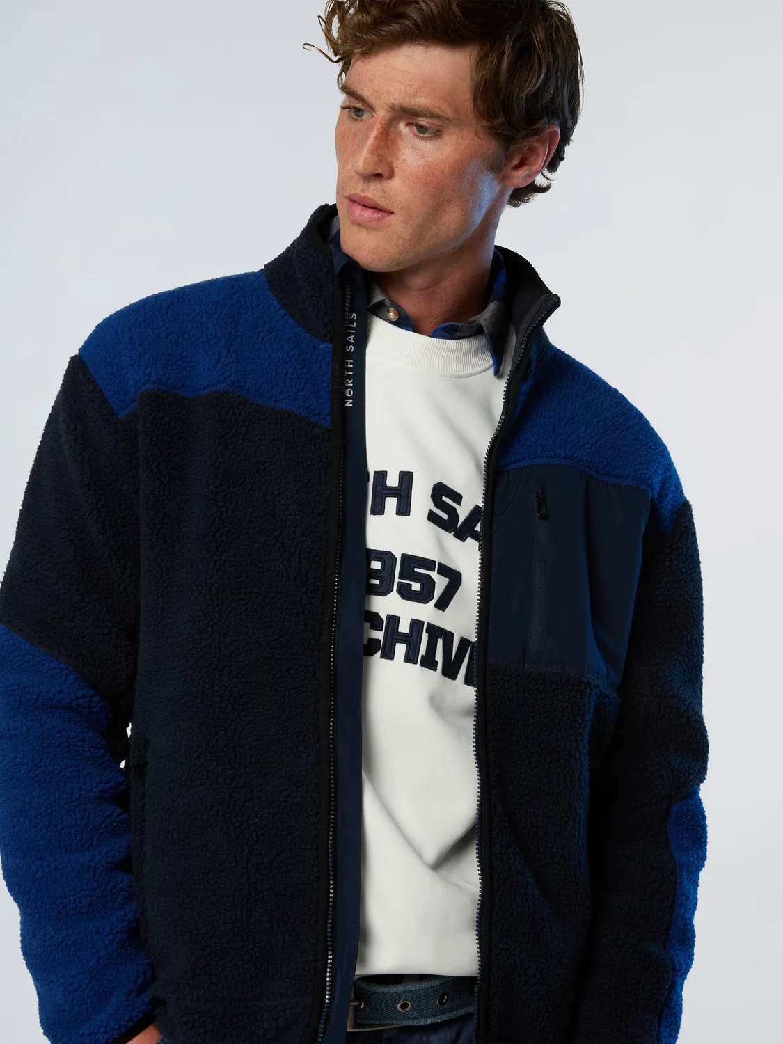 North Sails sweat zippé homme bleu marine mixte