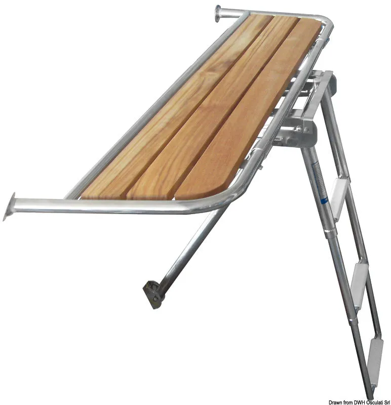 Osculati plateforme poppe 1310 mm inox iroko