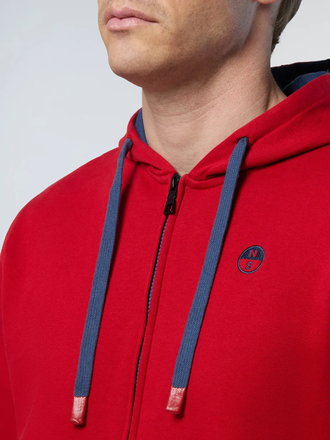 North Sails hoodie zippé logo brodé coton bio