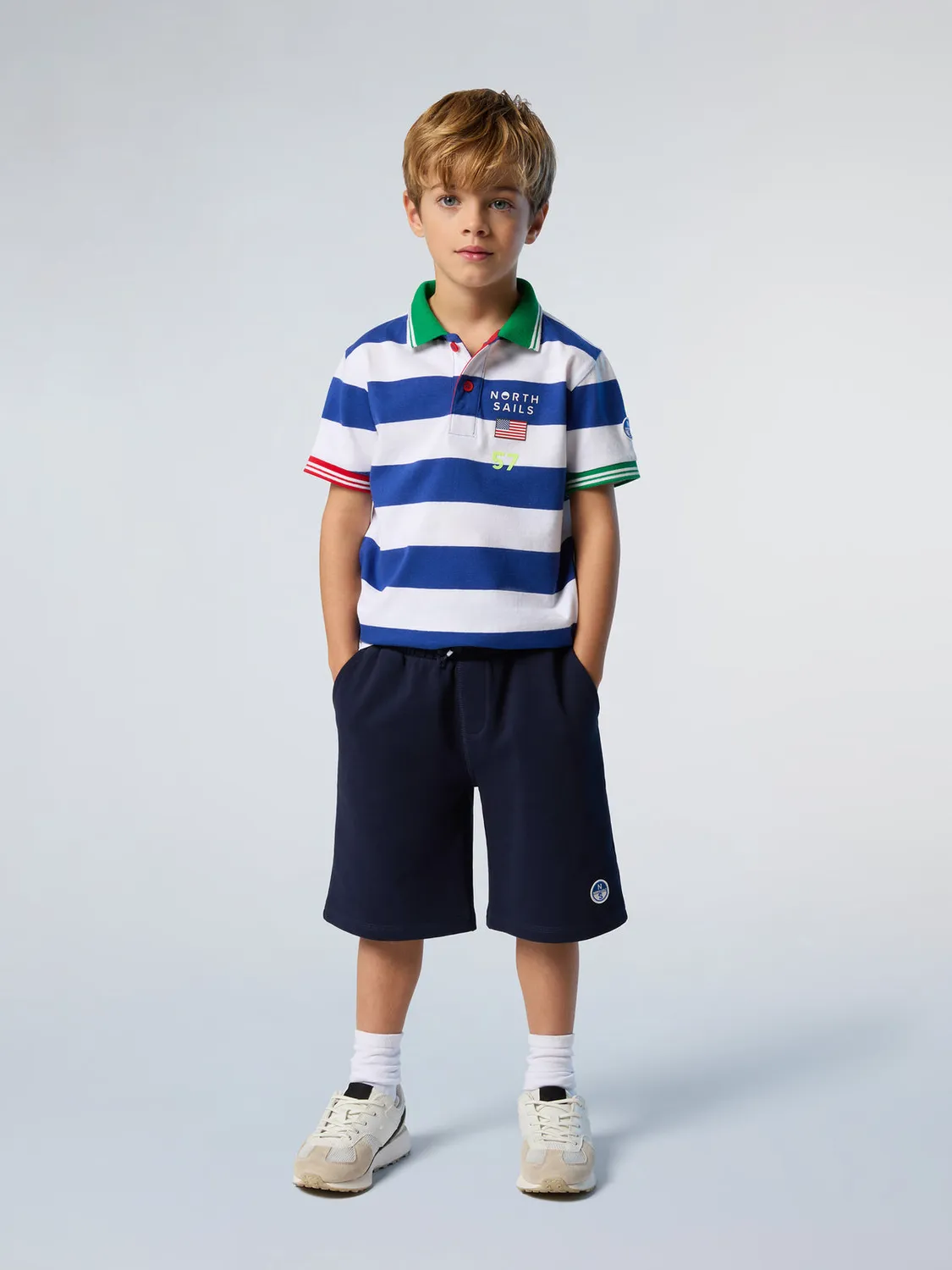 North Sails polo jersey rayé enfant coton bio