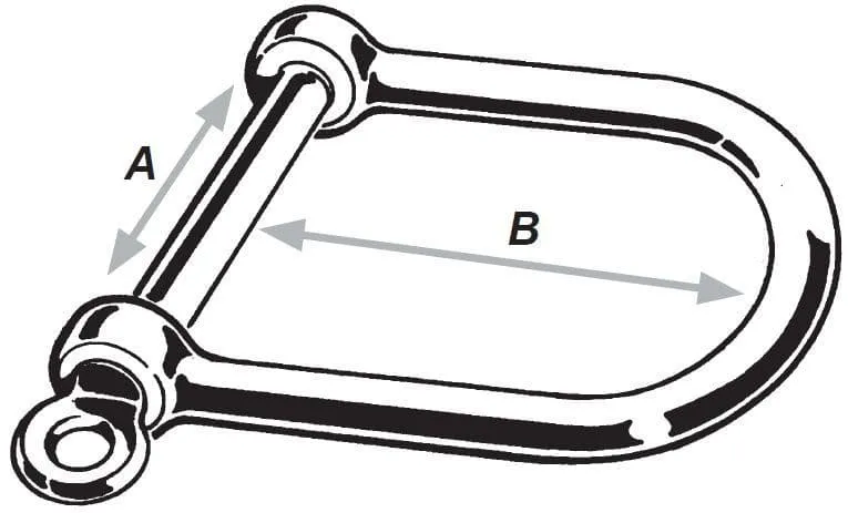 Sea Sure manille D forgée inox 6 mm charge 1800 kg