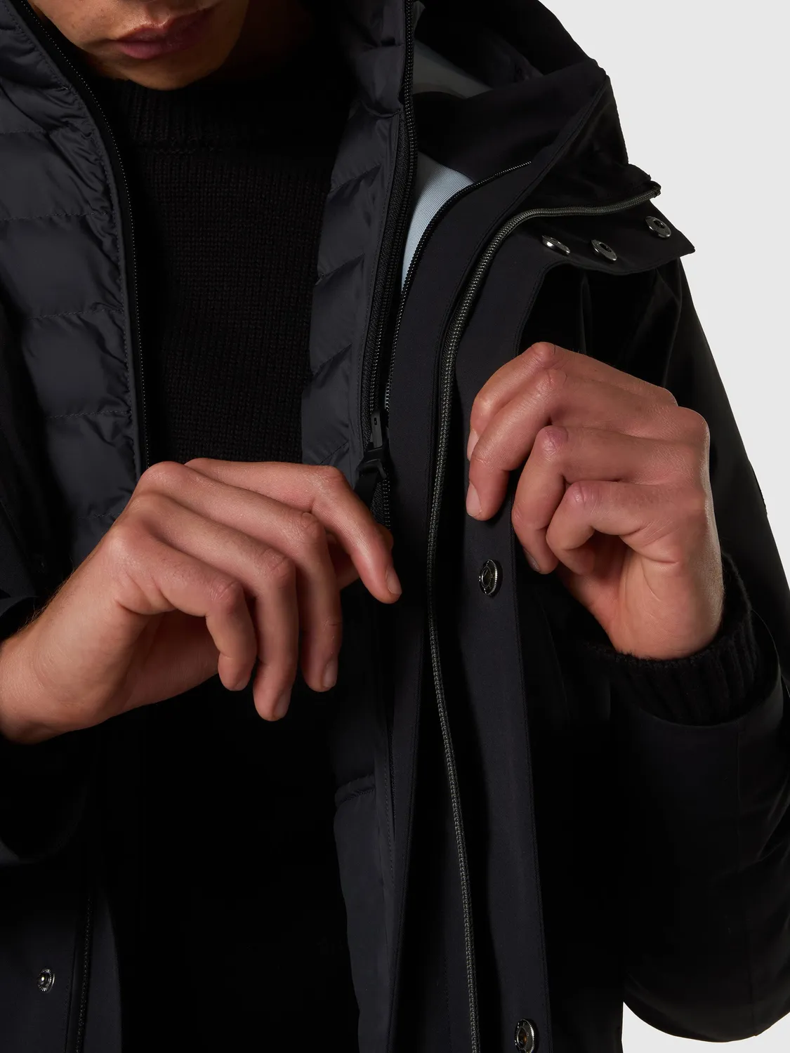 North Sails 3-in-1 Storm Trench veste noire modulaire