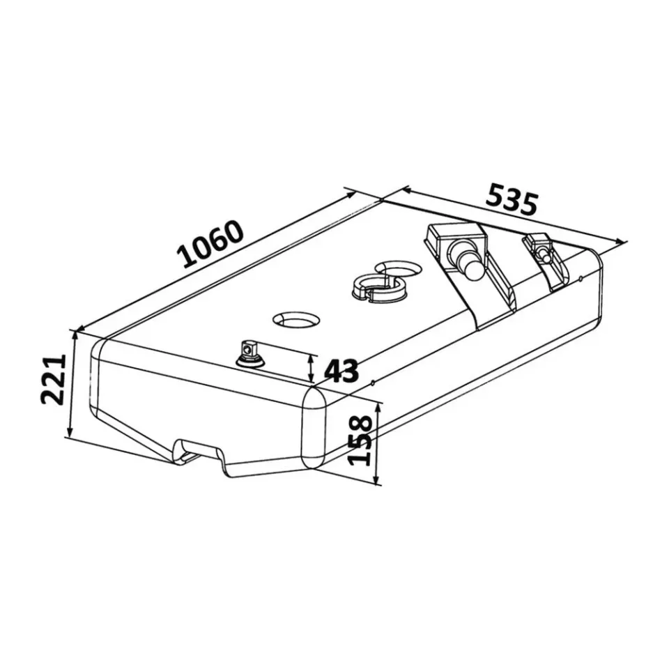 easysea réservoir carburant PE 90 L ISO 21487