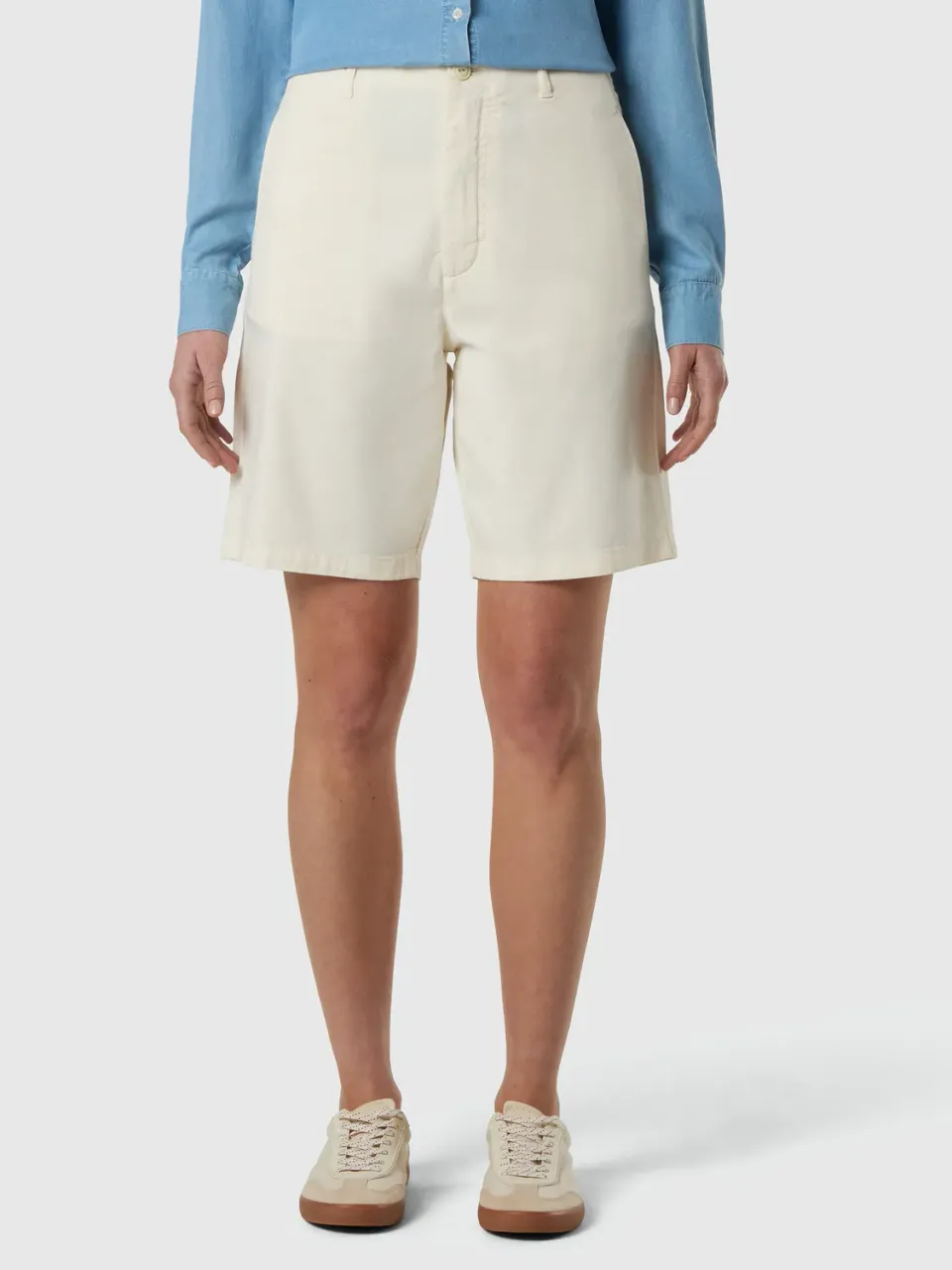 North Sails taille haute short chino slim femme marshmallow