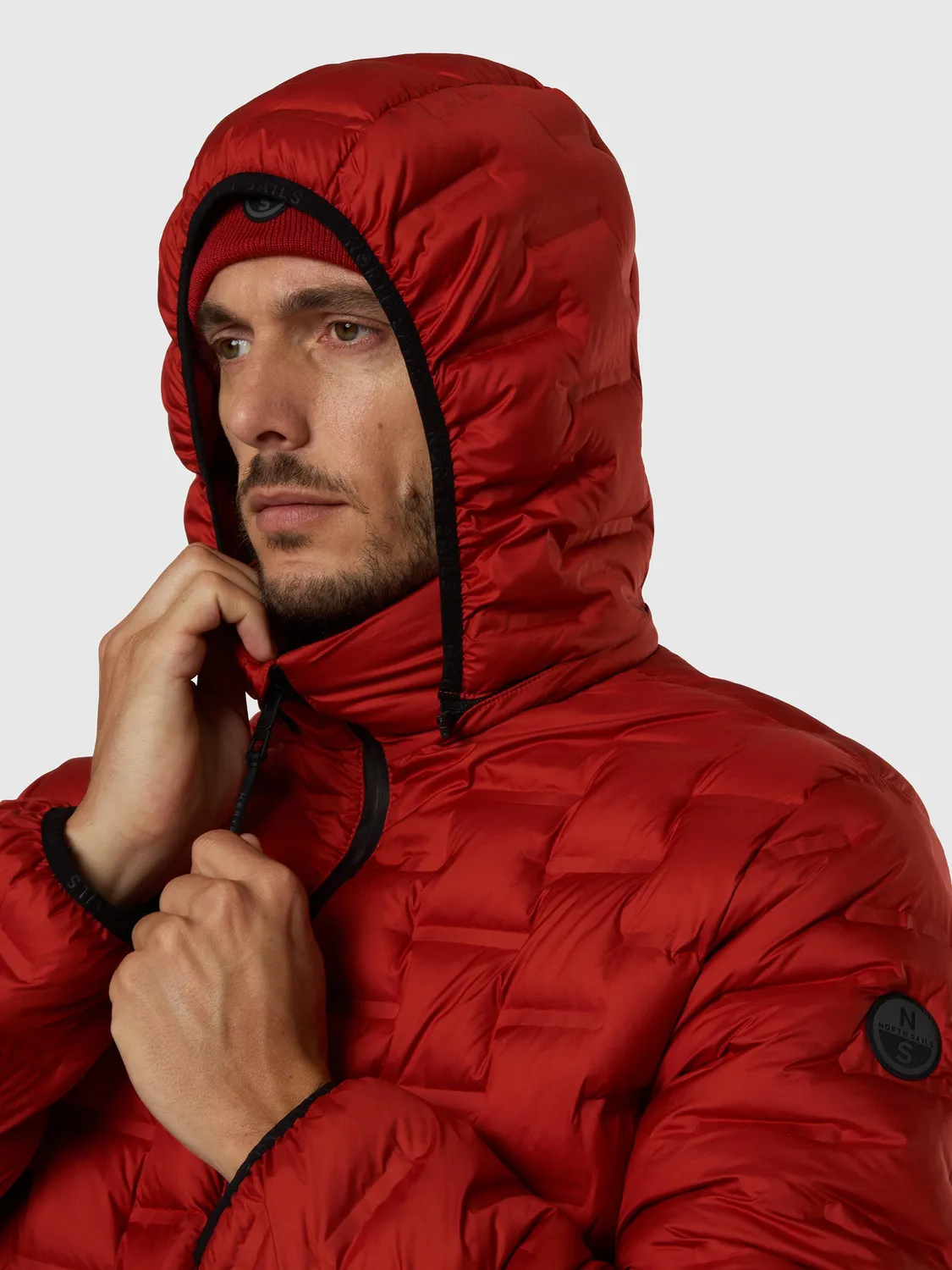 North Sails Laser doudoune homme noir matelassée courte