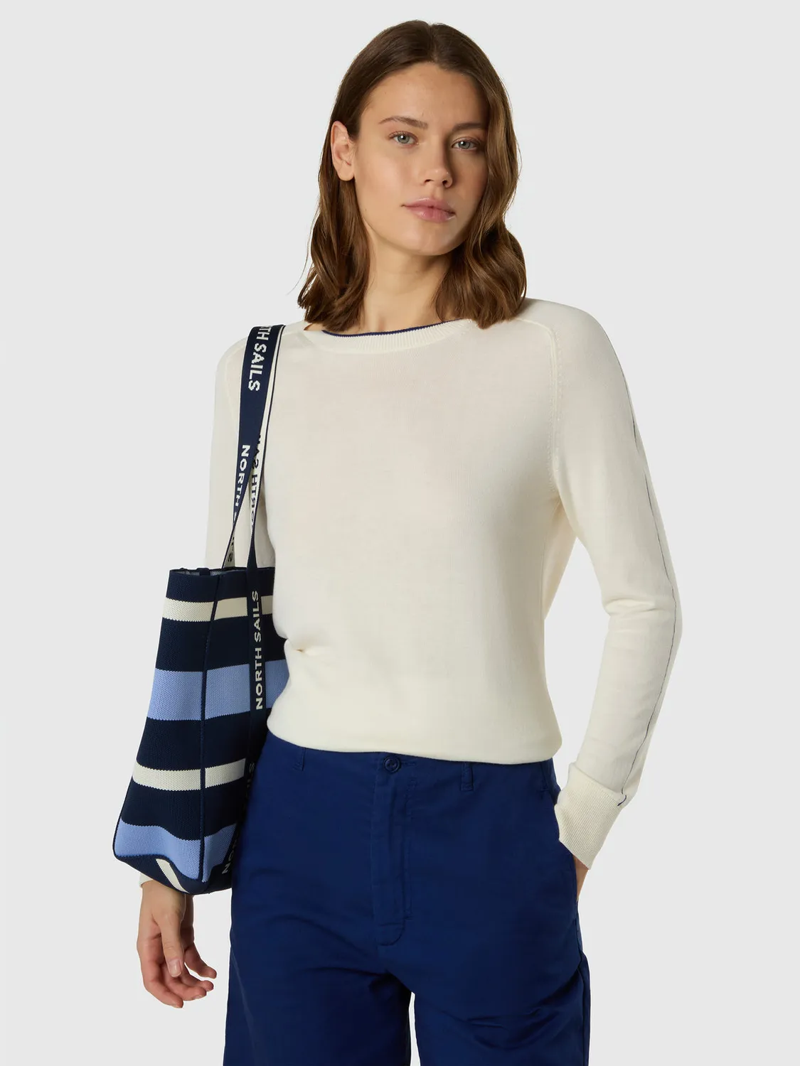 North Sails pull col rond viscose-coton 14 jauge