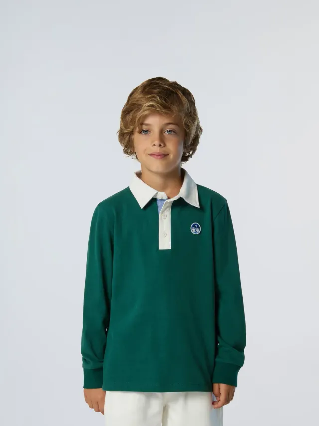 North Sails polo manches longues coton bio patch