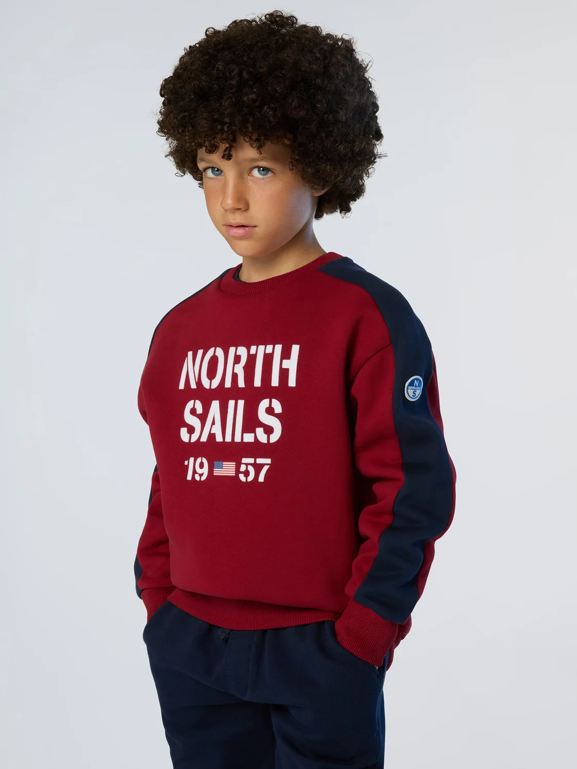 North Sails sweat flock imprimé coton bio