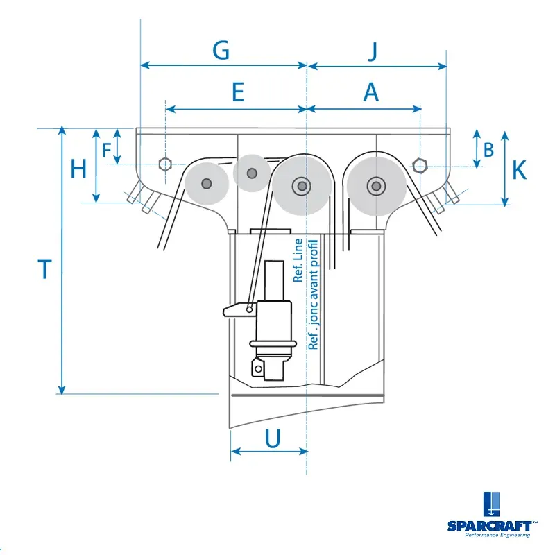 Sparcraft tête de mât N°3 S980E enrouleur complète