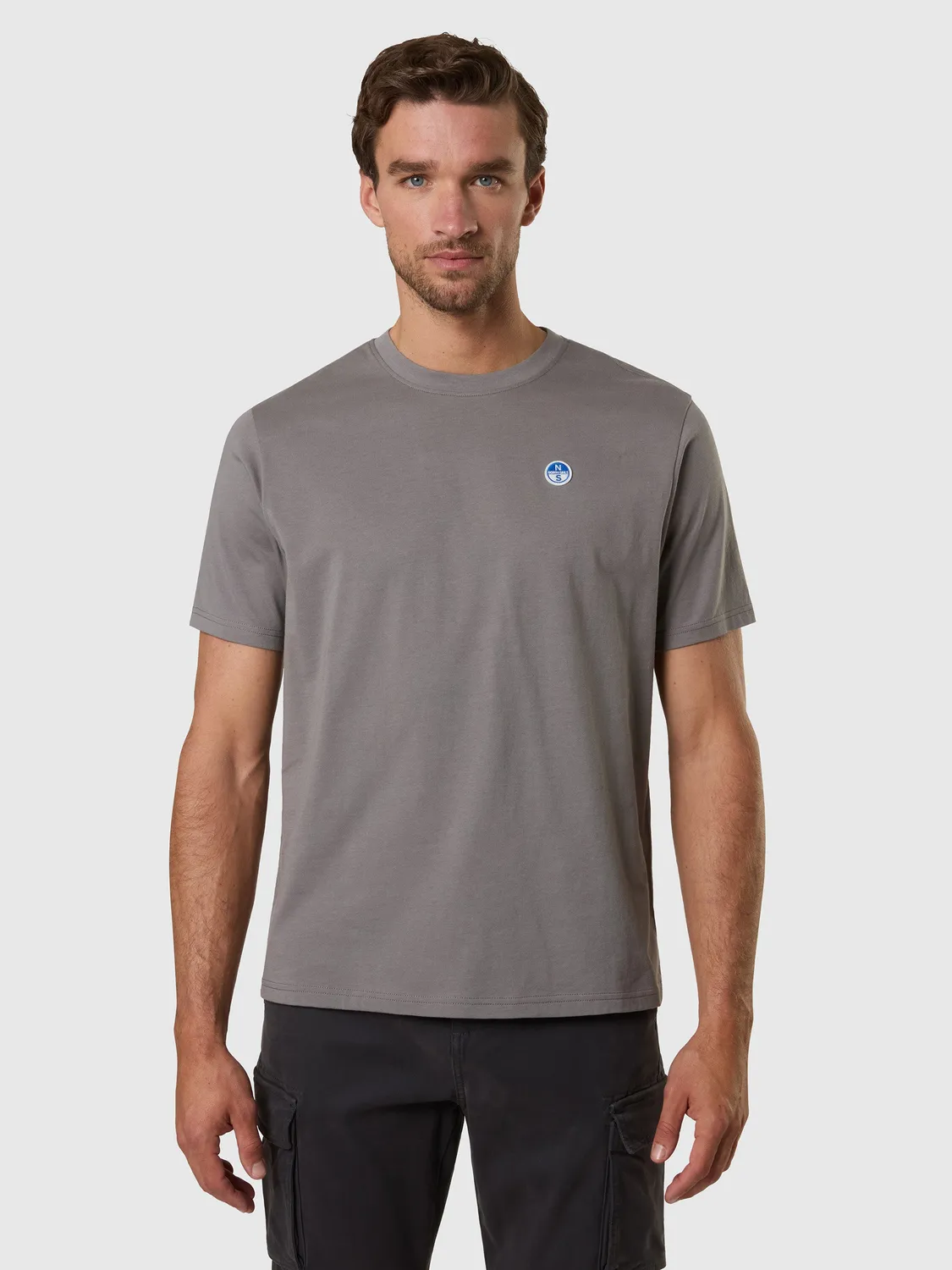 North Sails t-shirt patch logo gris homme