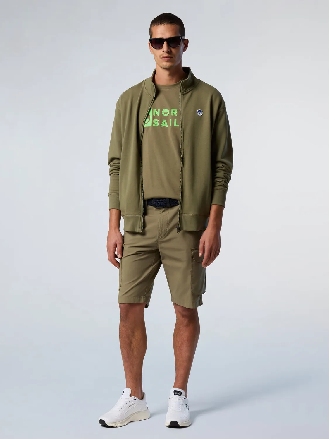 North Sails sweat zippé patch logo coton bio
