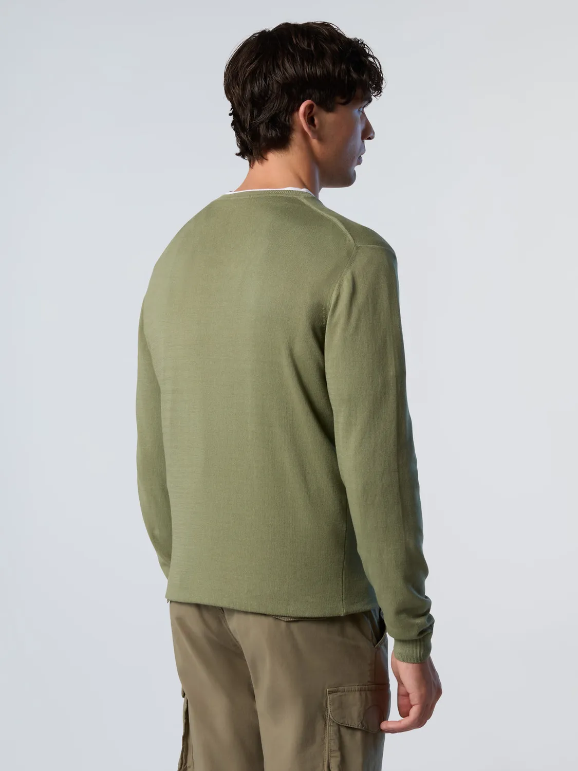 North Sails pull col V coton bio label logo