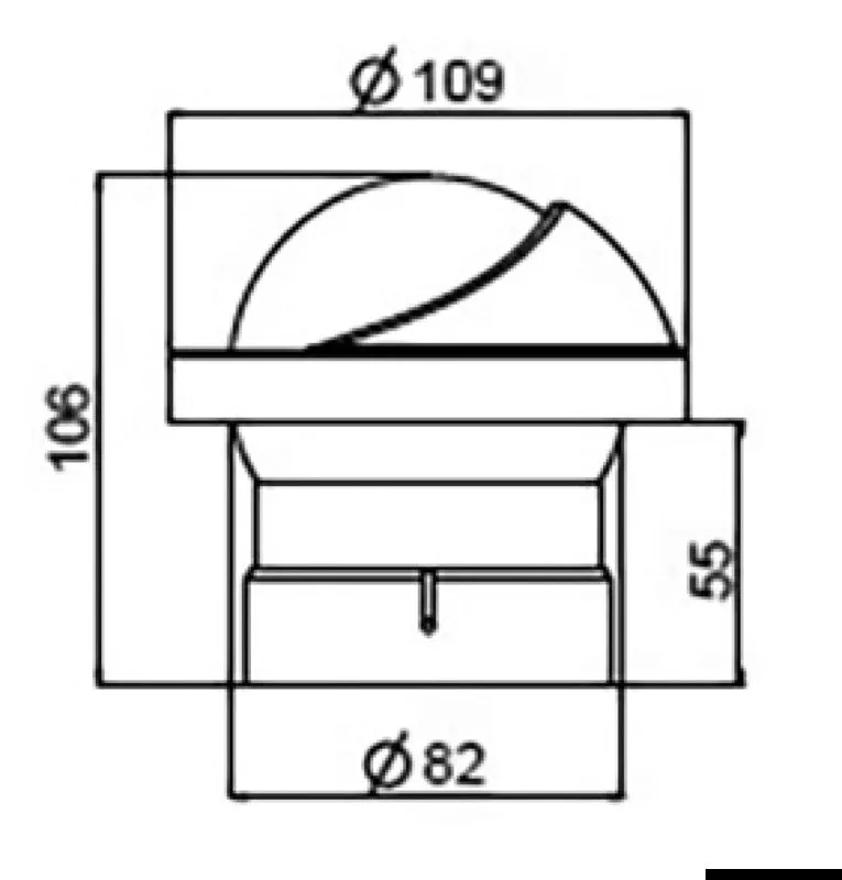 Riviera Artica Slim compas encastrable blanc 72 mm