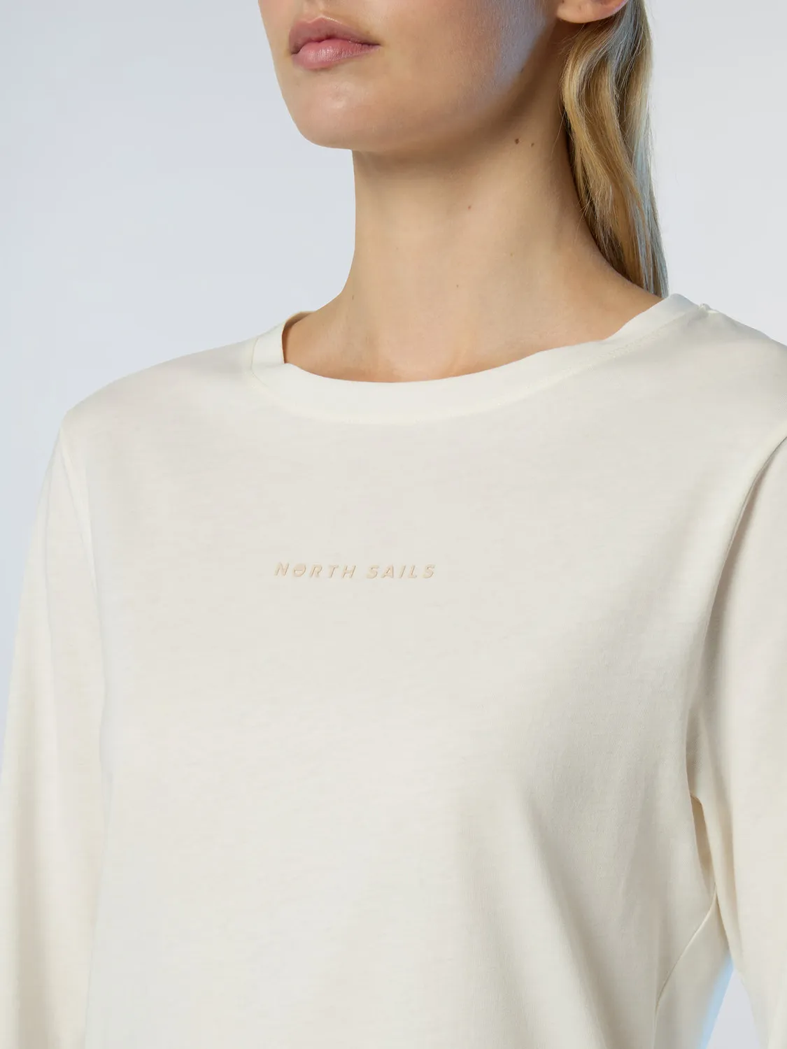 North Sails T-shirt manches longues logo relief coton