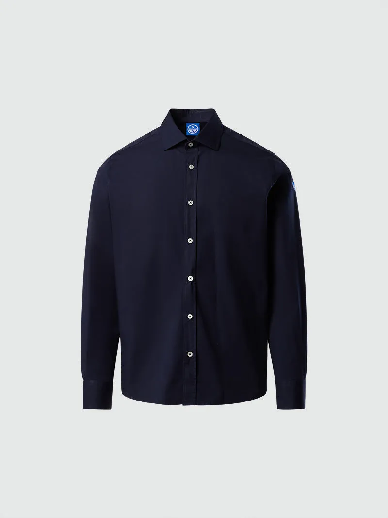 North Sails chemise popeline boutons logo