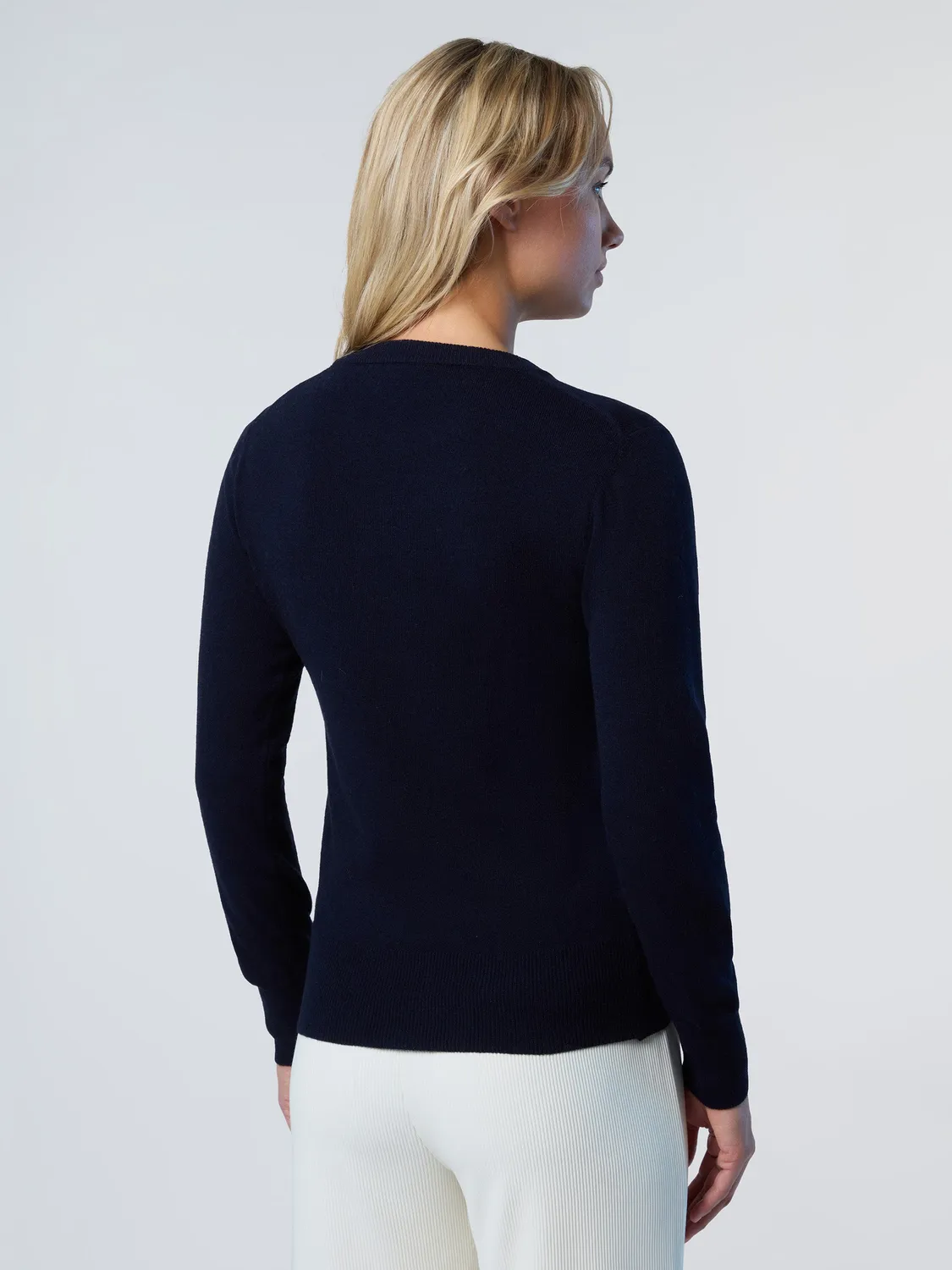 North Sails pull col rond cachemire femme bleu marine