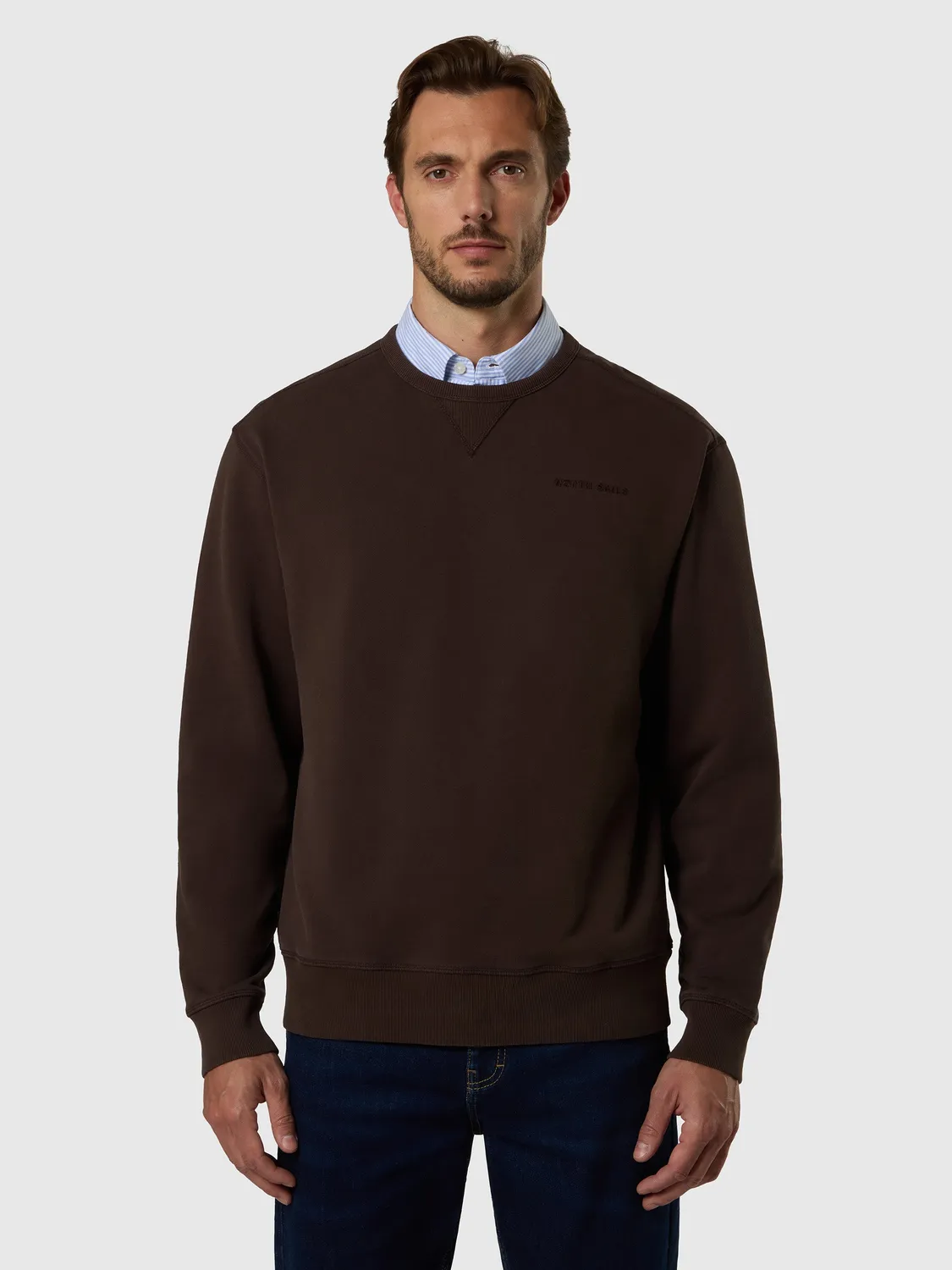 North Sails sweat stonewashed homme effet délavé
