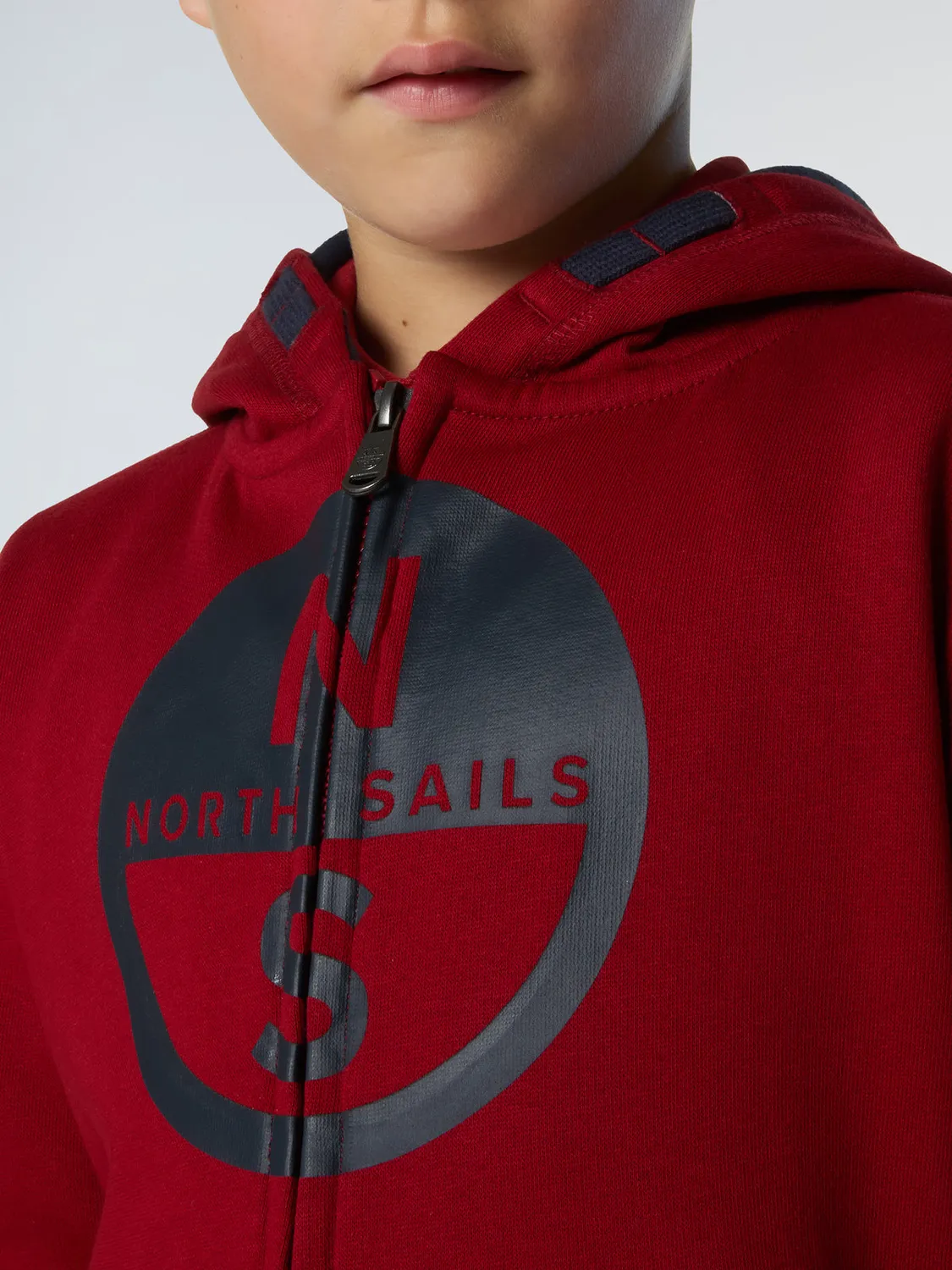 North Sails sweat capuche zippé maxi logo coton bio