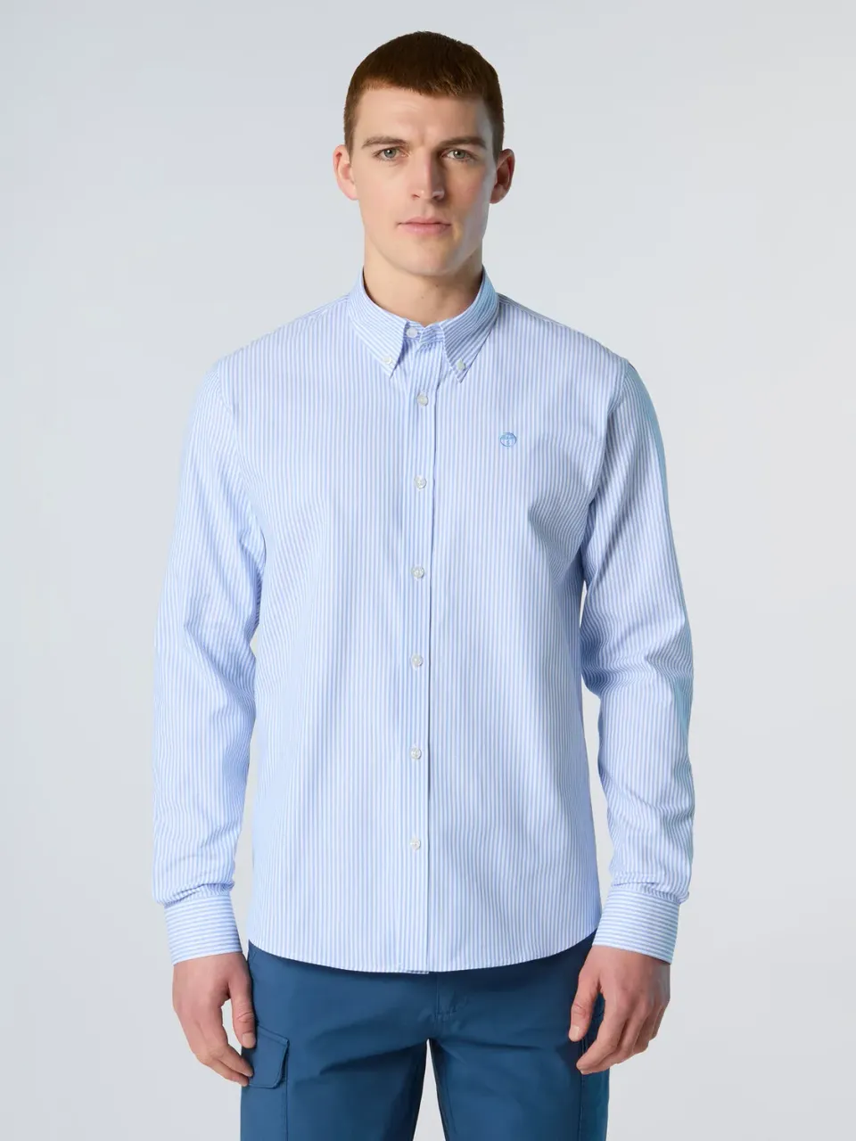 North Sails Oxford chemise rayée coton col boutoné