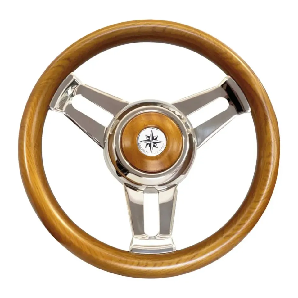 easysea barre à roue teck 350 mm inox