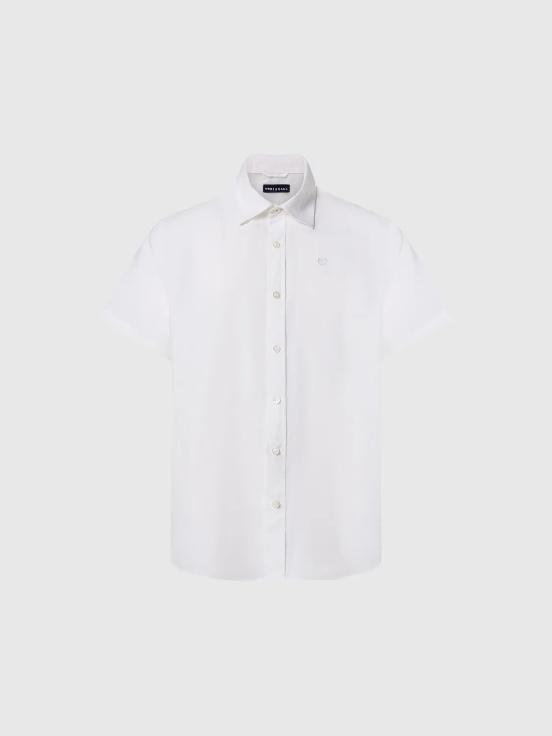 North Sails chemise lin homme manches courtes blanc