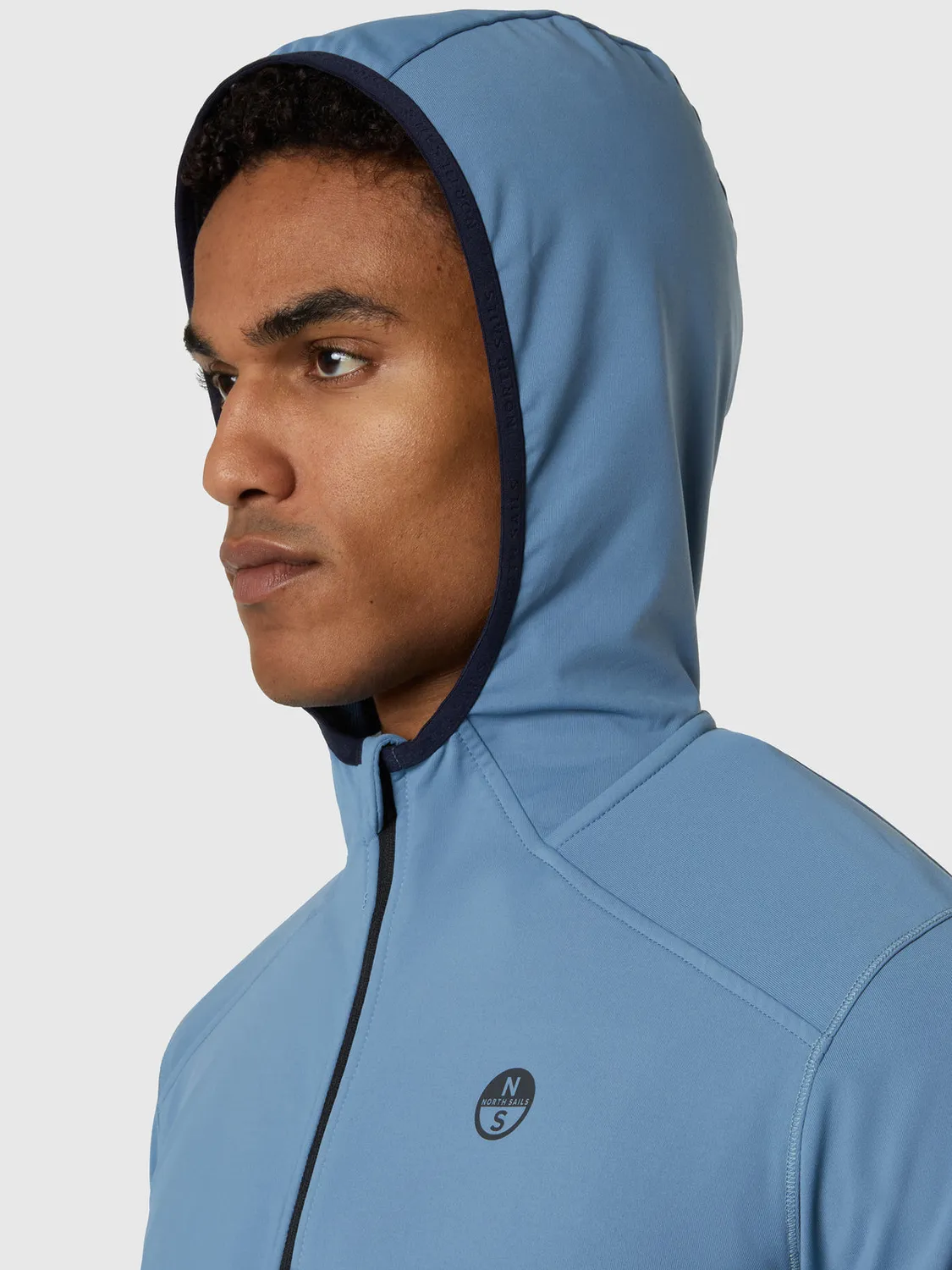 North Sails sweat capuche half-zip polaire brossée