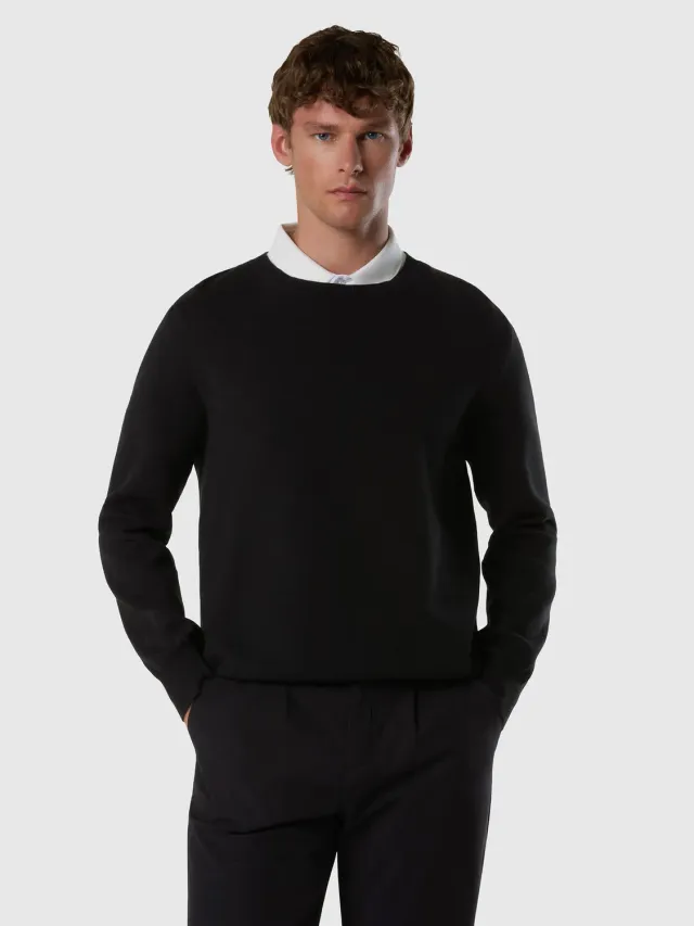 North Sails Bonded pull col rond coton bio