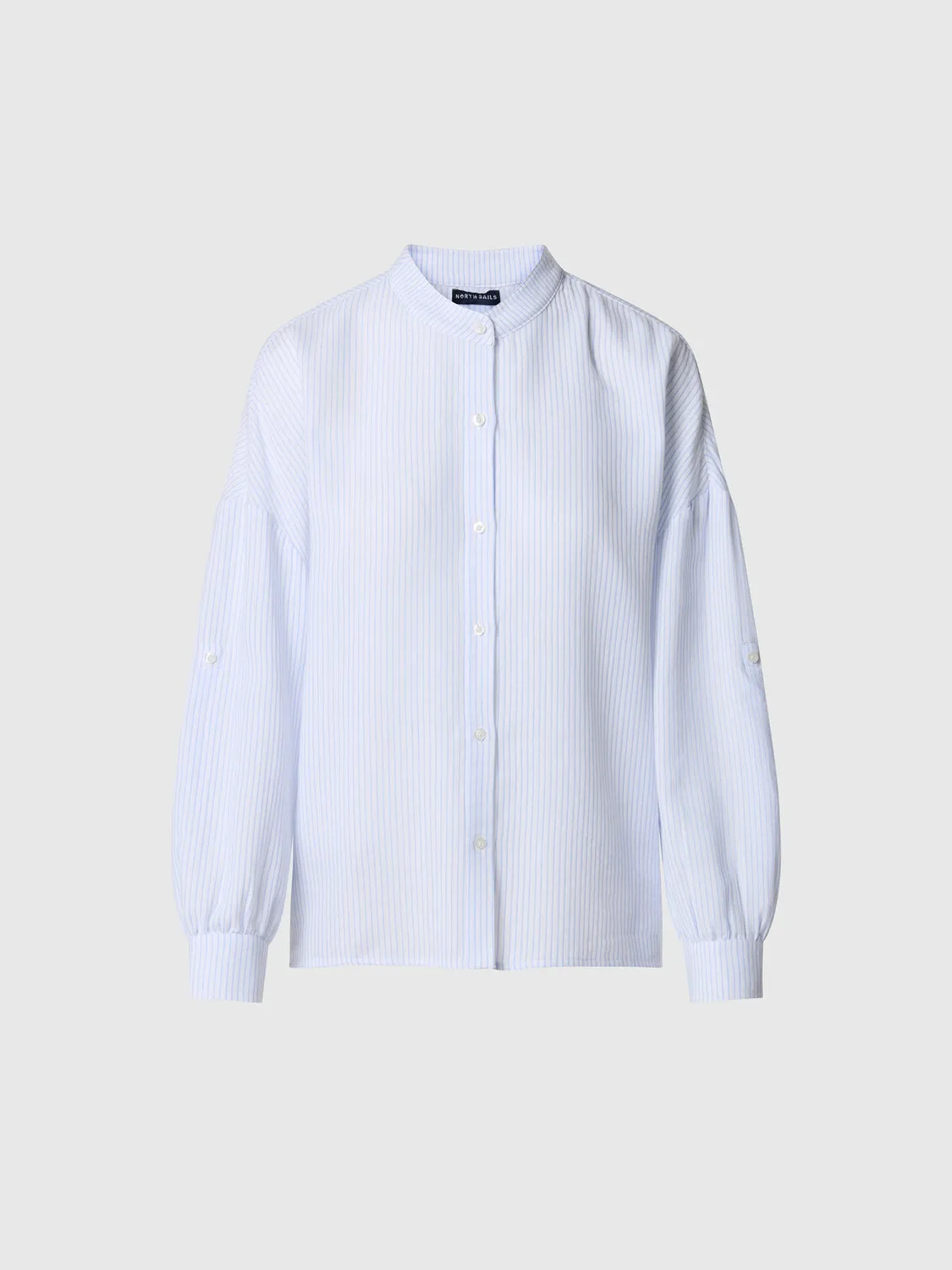 North Sails chemisier rayé col mao gaze de coton