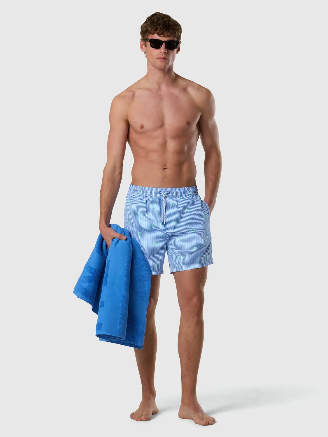 North Sails Short de bain rayures brodé combo 25