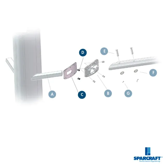 Sparcraft BF5 platine barre alu traversante