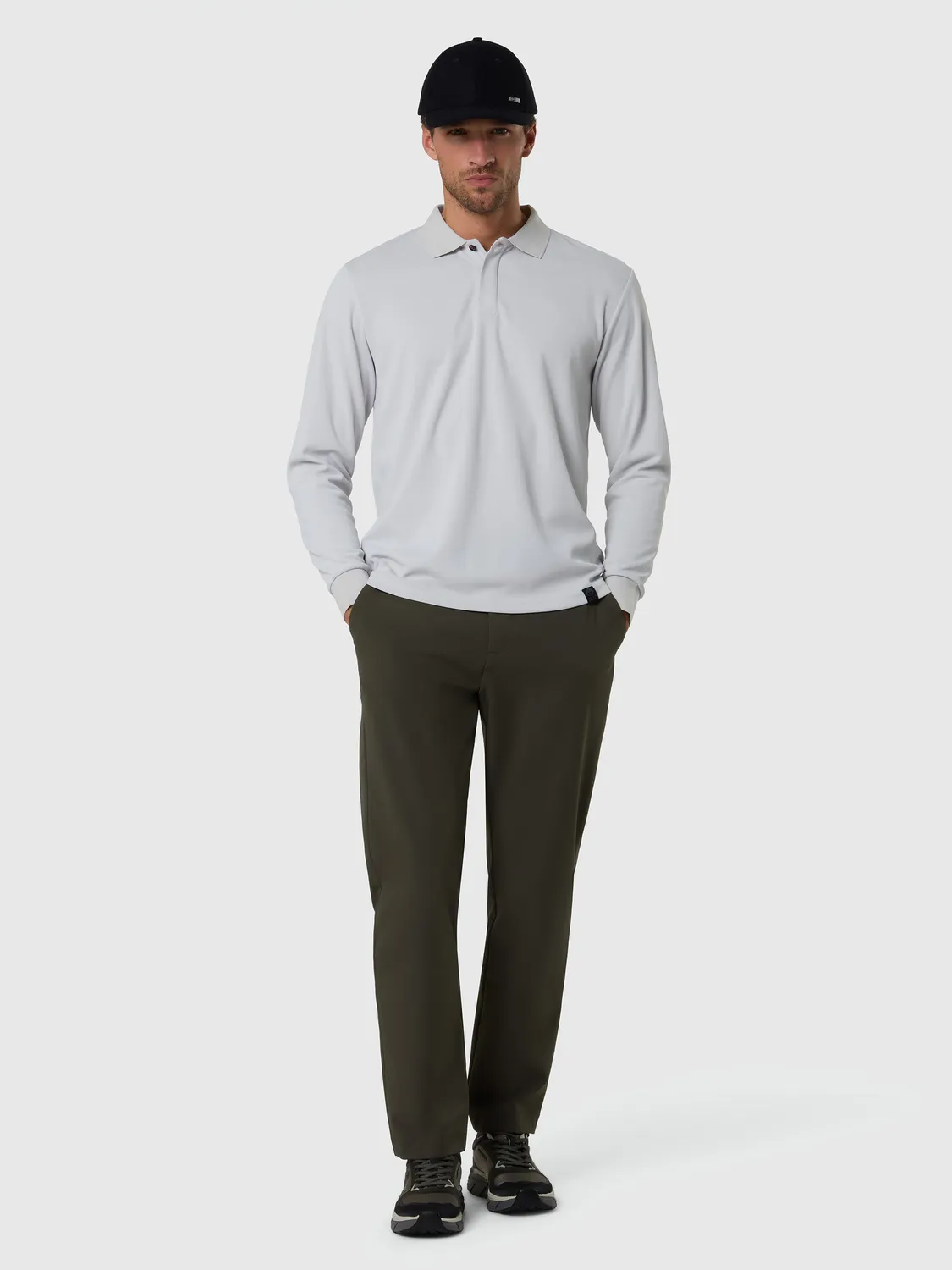 North Sails Coolmax polo manches longues bleu marine